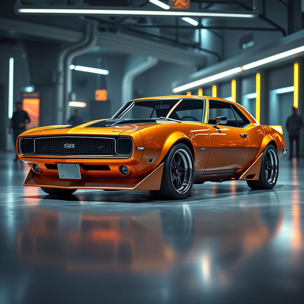 An amazing 1968 Chevrolet Camaro reimagined as a supercar with an exotic fusion of futuristic BMW avant-garde design elements