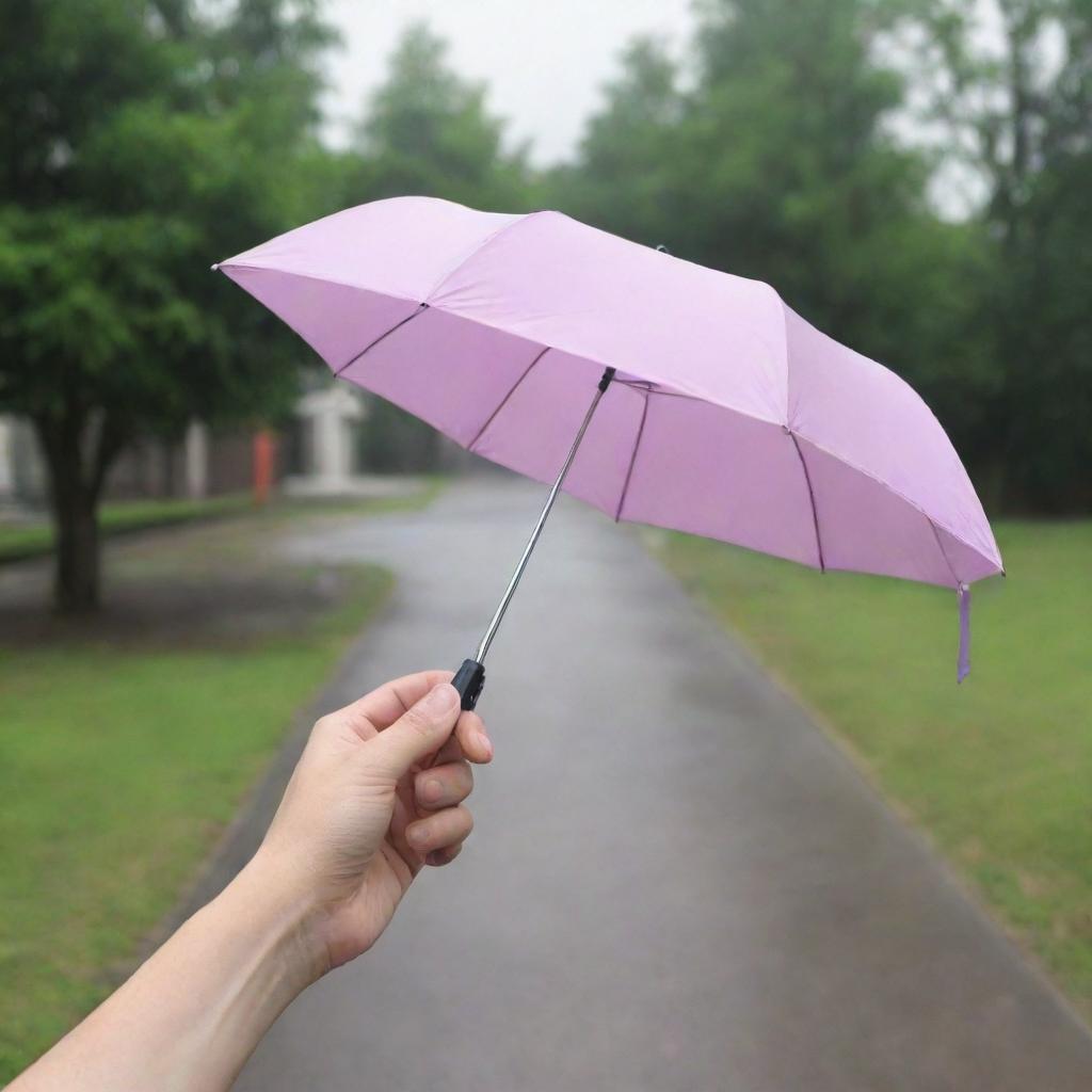 Tiny, compact, pocket-sized foldable umbrella