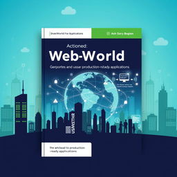 A technical book cover design featuring a silhouette of a city skyline integrated with a web-connected globe to symbolize 'real-world' applications