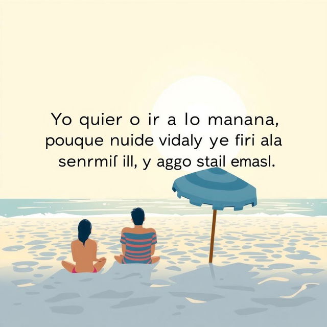 Por favor, corrige el texto proporcionado a continuación: "Yo quiero ir a la playa mañana, porque quiero nadar y tomar el sol