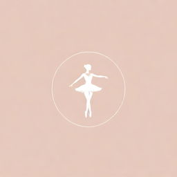 A sophisticated and elegant logo for a makeup brand, incorporating elements of ballet such as pointe shoes, tutus, or ballet poses in the design, in a palette of soft pinks and whites.