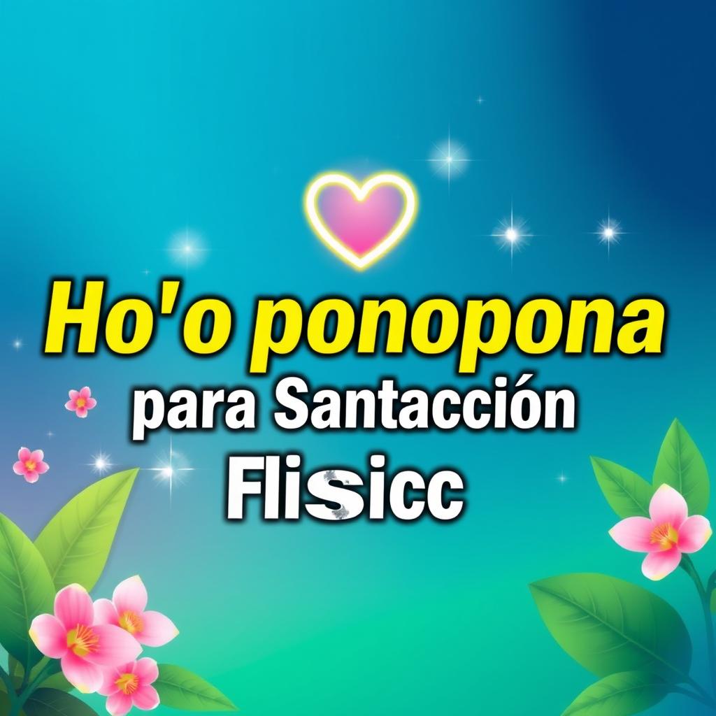 A vibrant and eye-catching YouTube thumbnail titled 'Ho'oponopono para Sanación Física'