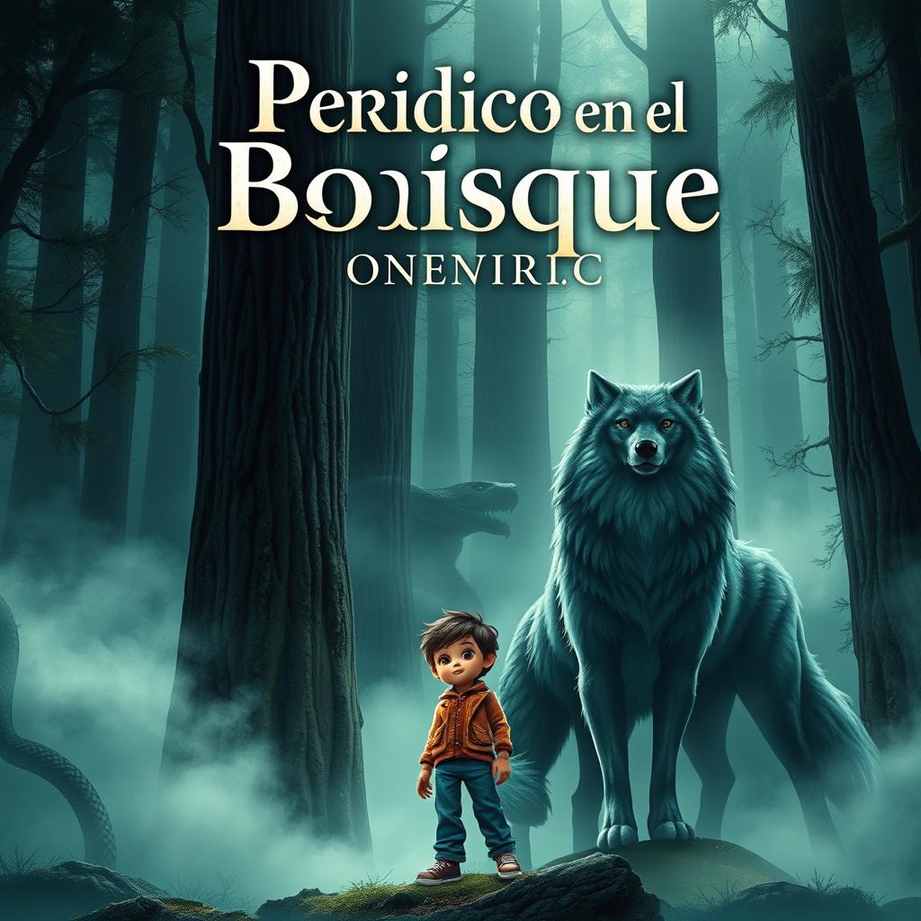 A captivating book cover for 'Perdido en el Bosque Onírico' by L