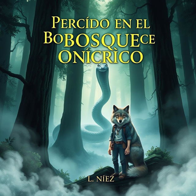 A captivating book cover for 'Perdido en el Bosque Onírico' by L