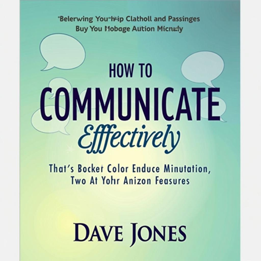 An attractive ebook cover featuring the title 'How to Communicate Effectively' in bold, modern typography