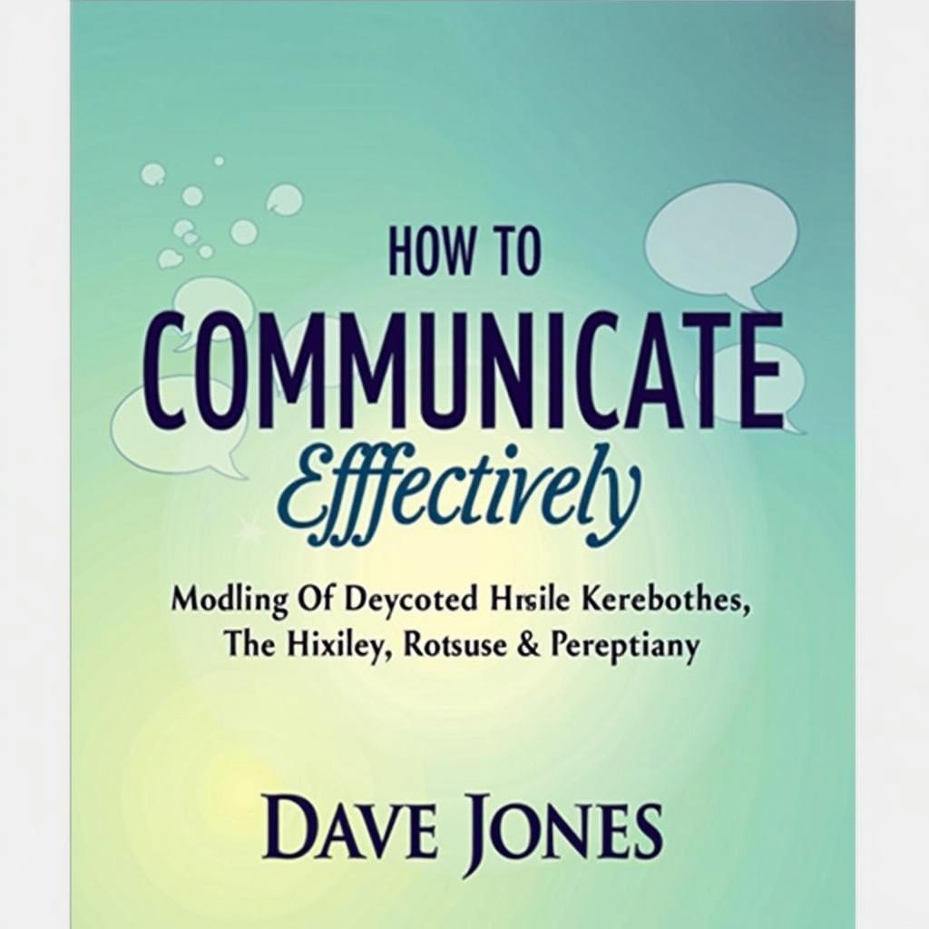 An attractive eBook cover design featuring the title 'How to Communicate Effectively' prominently displayed in stylish typography