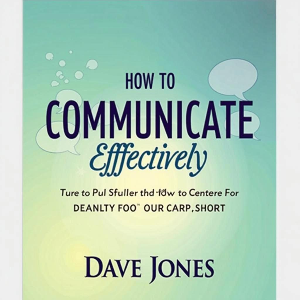 An attractive eBook cover design featuring the title 'How to Communicate Effectively' prominently displayed in stylish typography