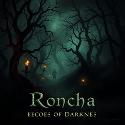 A dark and eerie scene titled "Roncha: Echoes of Darkness"