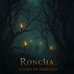 A dark and eerie scene titled "Roncha: Echoes of Darkness"