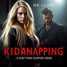 A striking book cover for a romantic suspense novel centered on a kidnapping theme