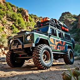 A rugged Zafria C tourer equipped with big off-road tires and an array of off-road gear