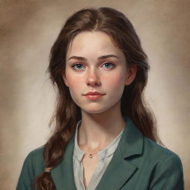 Create a portrait of a character named Anya Forger, featuring her unique sense of style and character traits that showcase her personality.