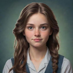 Create a portrait of a character named Anya Forger, featuring her unique sense of style and character traits that showcase her personality.