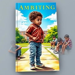 A captivating book cover depicting a determined child standing apart from a group of disinterested peers