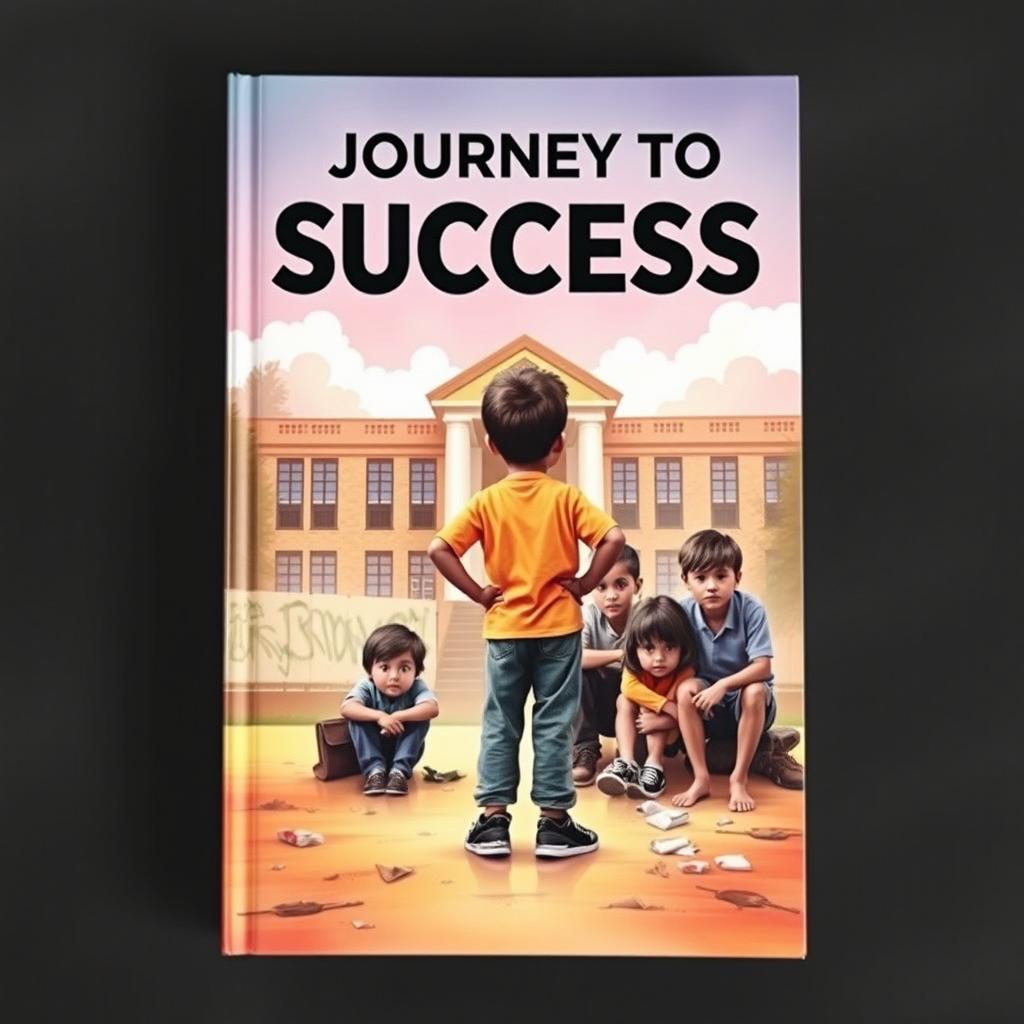 A powerful and inspiring book cover depicting a determined child standing confidently apart from a group of disinterested children who are sitting together, looking dejected and disengaged