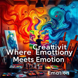 A striking visual representation of the concept "Where Creativity Meets Emotion"