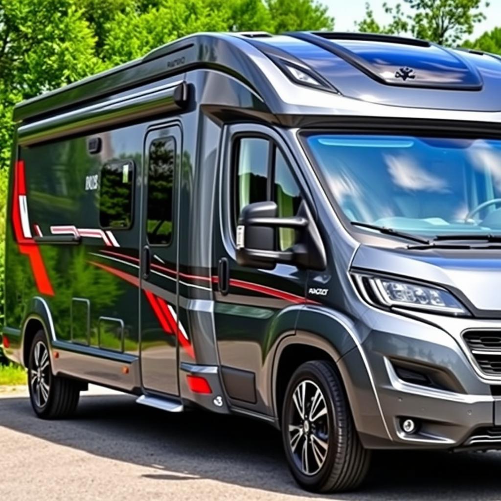 A sleek and modern Rapido motorhome model 8096 DF designed in a stunning grey color