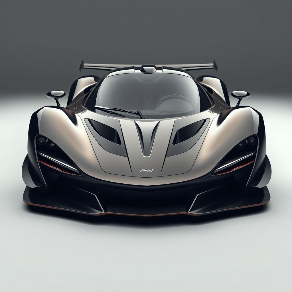 A breathtaking hypercar design inspired by the Apollo IE and McLaren P1, featuring a charismatic smile at the front that exudes confidence