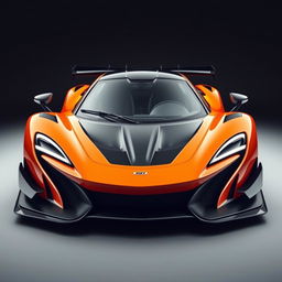 A striking hypercar with aggressive features, inspired by the McLaren P1 and Apollo IE