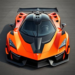 An eye-catching hypercar featuring aggressive styling elements, including a big and bold aggressive smile that commands attention