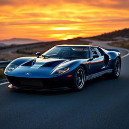 A captivating five-seater fastback inspired by the iconic shape of the Ford GT40, featuring a sleek and elongated design that emphasizes speed and elegance