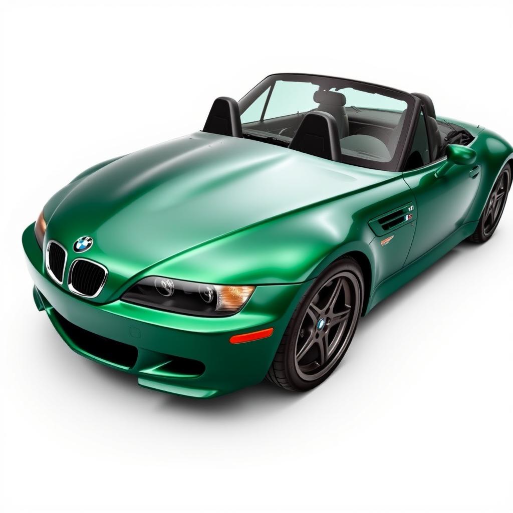 A British Racing Green BMW Z3, showcasing its sporty and classic design