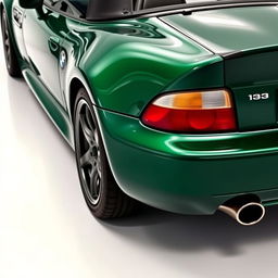 A British Racing Green BMW Z3, showcasing its sporty and classic design