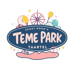 A whimsical and retro-inspired logo design for a theme park travel agency