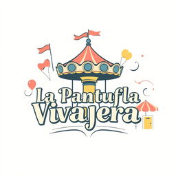 A whimsical and retro-inspired logo design for a theme park travel agency named "La Pantufla Viajera"