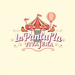 A whimsical and retro-inspired logo design for a theme park travel agency named "La Pantufla Viajera"