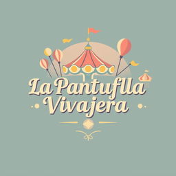 A whimsical and retro-inspired logo design for a theme park travel agency named "La Pantufla Viajera"