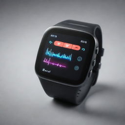 A futuristic smartwatch with an ultra-modern design. The watch interface displays various health metrics and disease detection indicators.