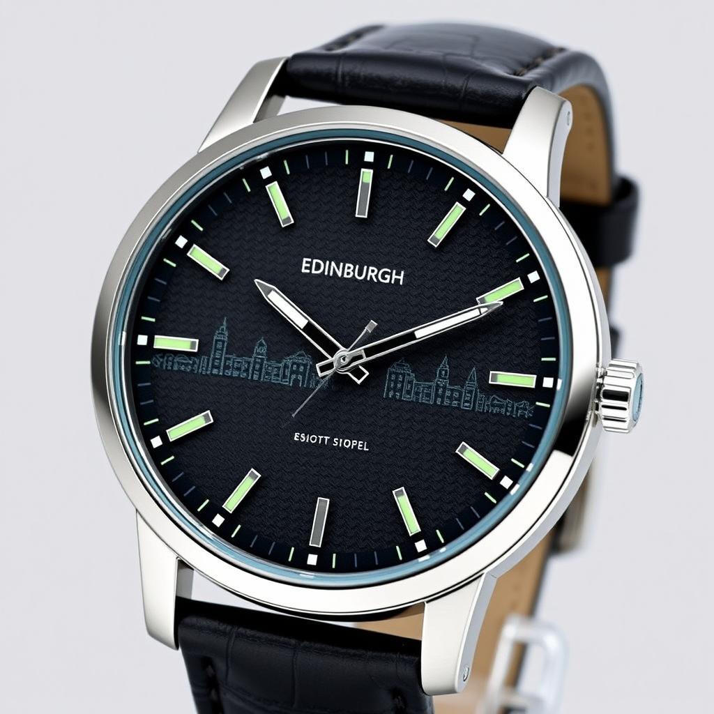 A quartz powered men's watch inspired by Edinburgh, featuring a robust and stylish design