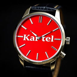 A quartz powered men's watch featuring a striking red face, inspired by Edinburgh