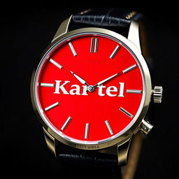 A quartz powered men's watch featuring a striking red face, inspired by Edinburgh