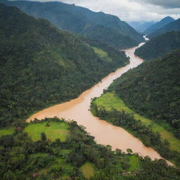 Vibrant overview of Napo Province in Ecuador, highlighting lush rainforests, sparkling rivers, and local traditions