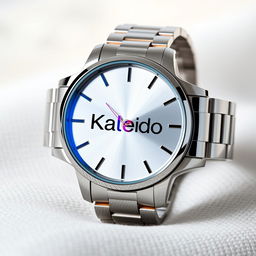 A modern, stylish wristwatch prominently displaying the logo 'Kaleido' on the face