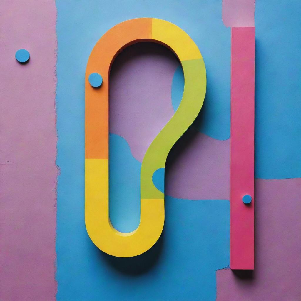 An imaginative and colorful art piece where punctuation marks come to life, each with unique personalities and expressions.