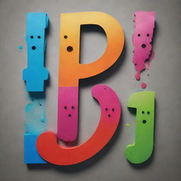 An imaginative and colorful art piece where punctuation marks come to life, each with unique personalities and expressions.