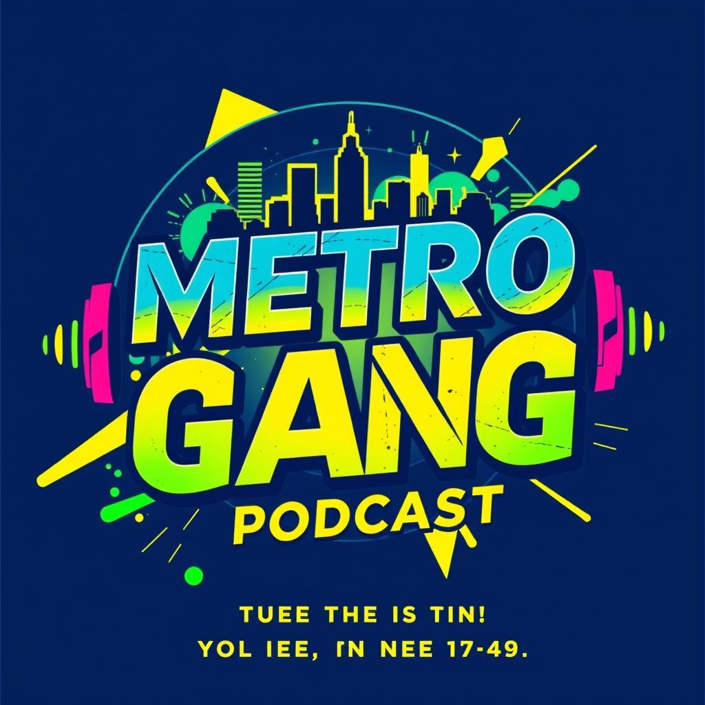 A unique and eye-catching poster for the 'Metro Gang Podcast'