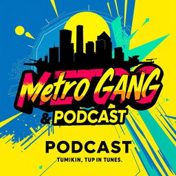 A unique and eye-catching poster for the 'Metro Gang Podcast'