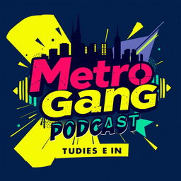 A unique and eye-catching poster for the 'Metro Gang Podcast'