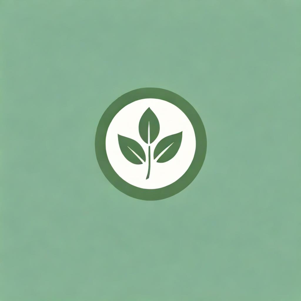 Create a logo for a herbal drink company. The design should incorporate green botanical elements, a simplistic, modern aesthetic, and a calming energy.