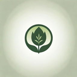 Create a logo for a herbal drink company. The design should incorporate green botanical elements, a simplistic, modern aesthetic, and a calming energy.