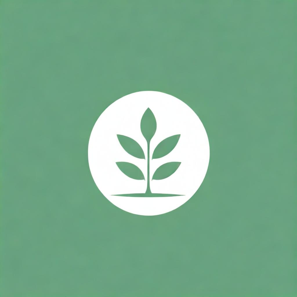 Create a logo for a herbal drink company. The design should incorporate green botanical elements, a simplistic, modern aesthetic, and a calming energy.