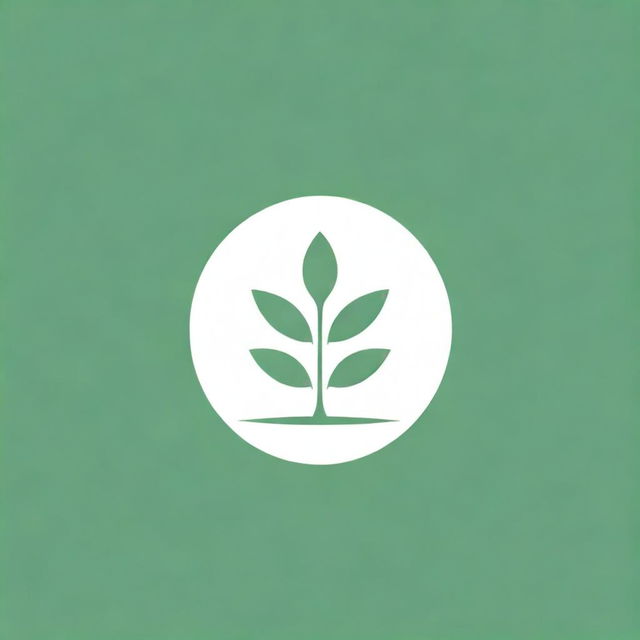 Create a logo for a herbal drink company. The design should incorporate green botanical elements, a simplistic, modern aesthetic, and a calming energy.