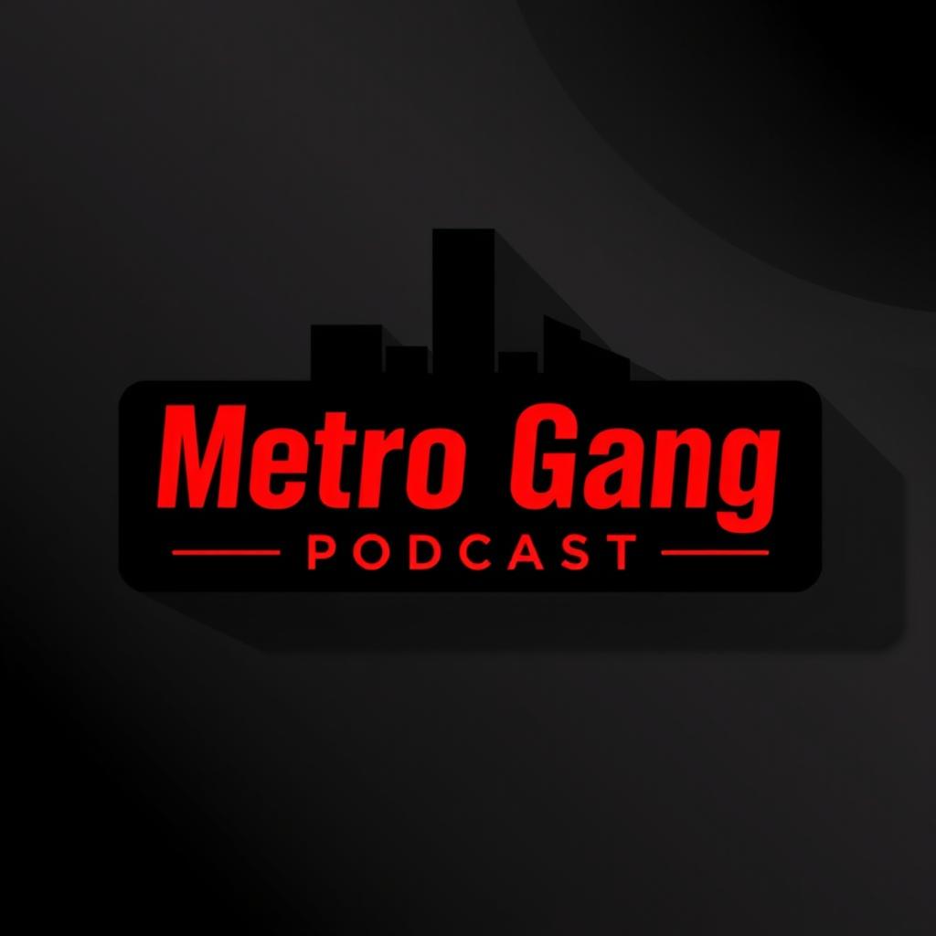 A stylish and unique poster for the 'Metro Gang Podcast'