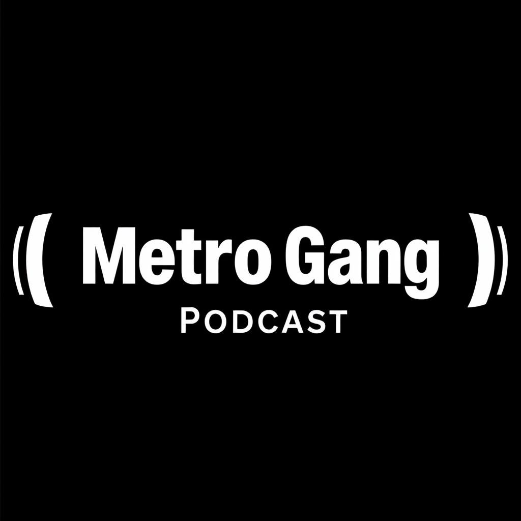 A stylish and unique poster for the 'Metro Gang Podcast'