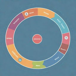 Create a large circle labeled 'Viral Posts' with smaller circles inside it labeled with various types of viral content such as memes, news articles, and videos. Arrows should be drawn from the smaller circles indicating a relationship to the central 'Viral Posts' circle.