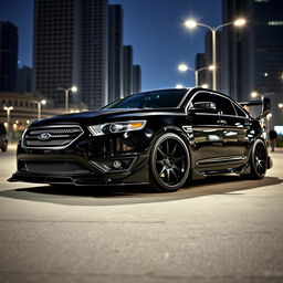 A visually striking 2013 Ford Taurus SHO featuring an aggressive bodykit